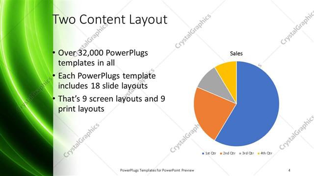 Two Content presentation slide layout