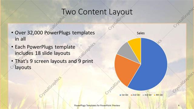 Two Content presentation slide layout
