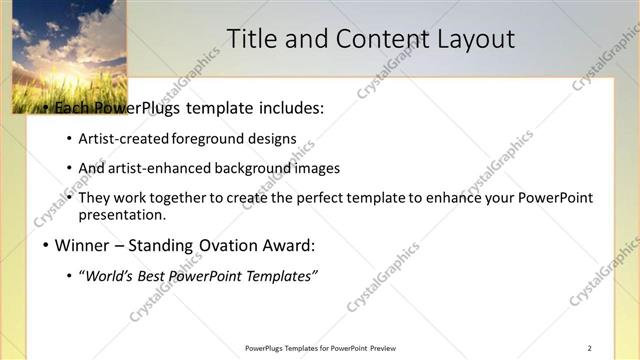Title and Content presentation slide layout
