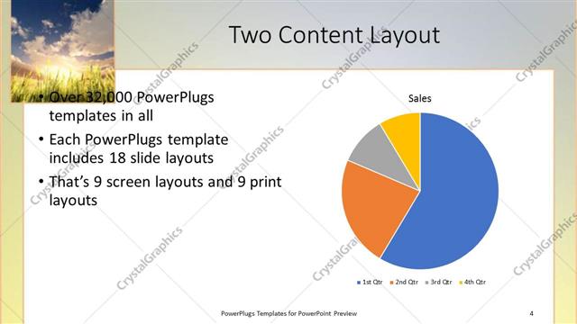 Two Content presentation slide layout