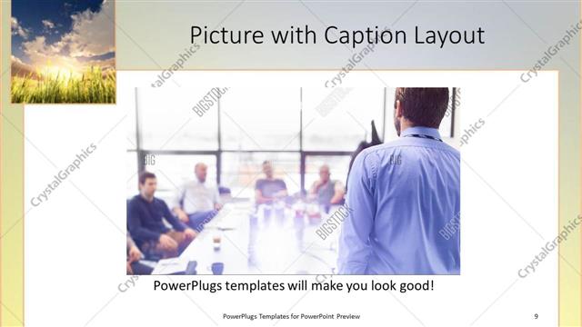 Picture with Caption presentation slide layout