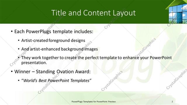 Title and Content presentation slide layout