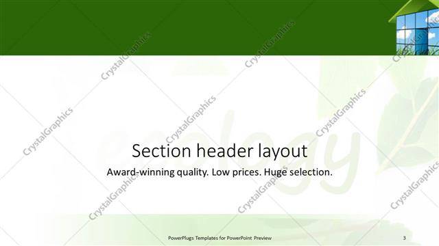 Section Header presentation slide layout
