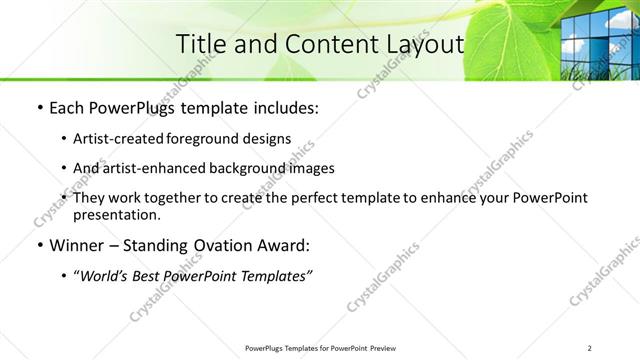 Title and Content presentation slide layout