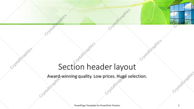 Section Header presentation slide layout