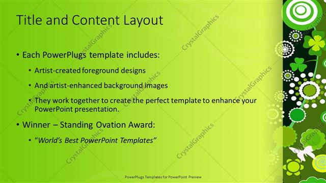 Title and Content presentation slide layout