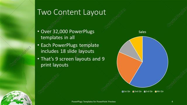 Two Content presentation slide layout