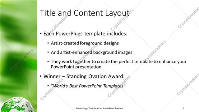 Title and Content presentation slide layout