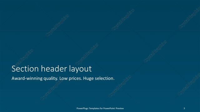 Section Header presentation slide layout