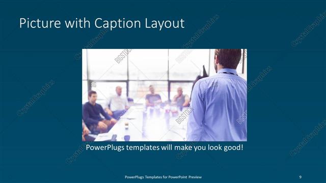 Picture with Caption presentation slide layout