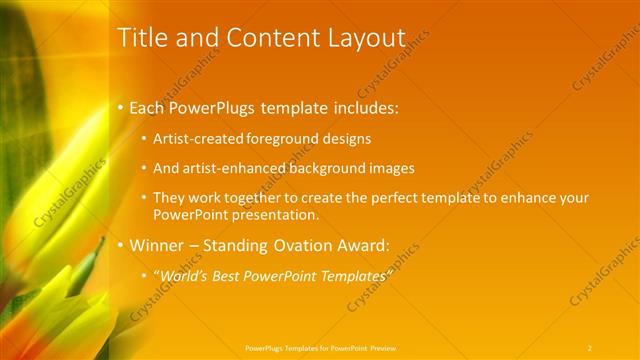 Title and Content presentation slide layout