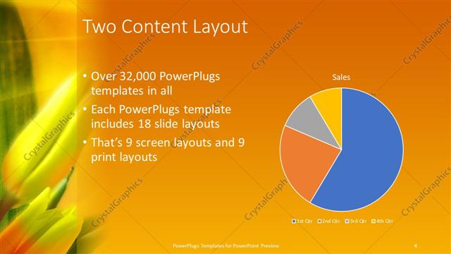 Two Content presentation slide layout