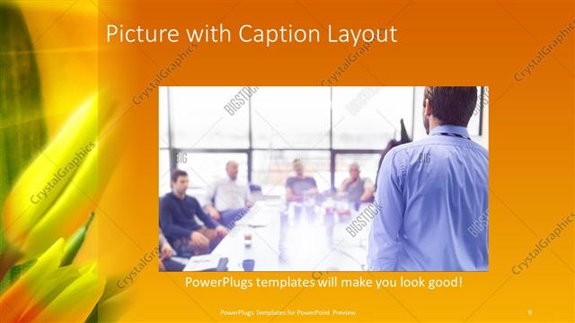 Picture with Caption presentation slide layout