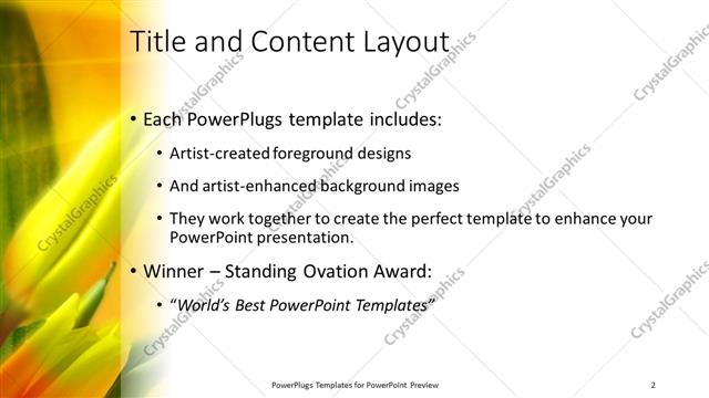 Title and Content presentation slide layout