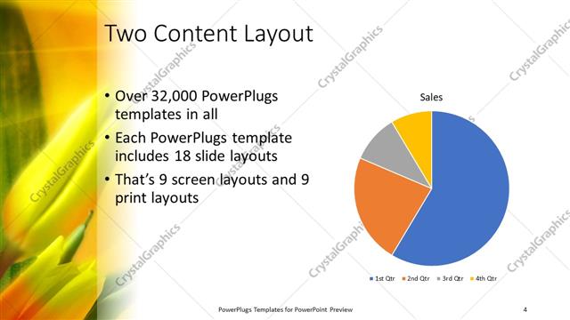Two Content presentation slide layout