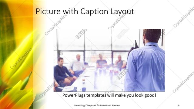 Picture with Caption presentation slide layout