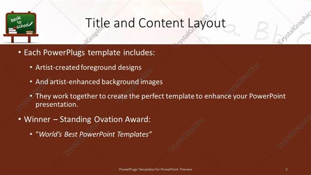Title and Content presentation slide layout