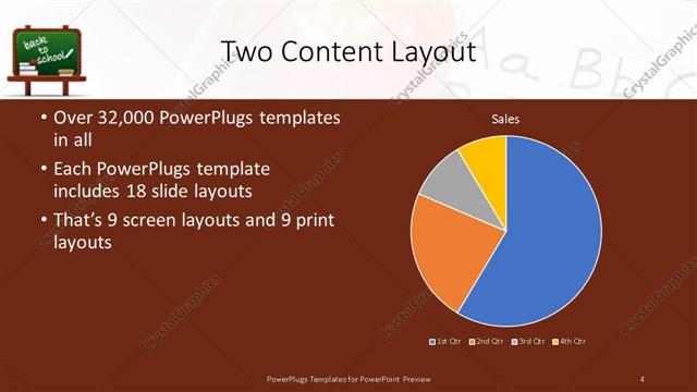 Two Content presentation slide layout