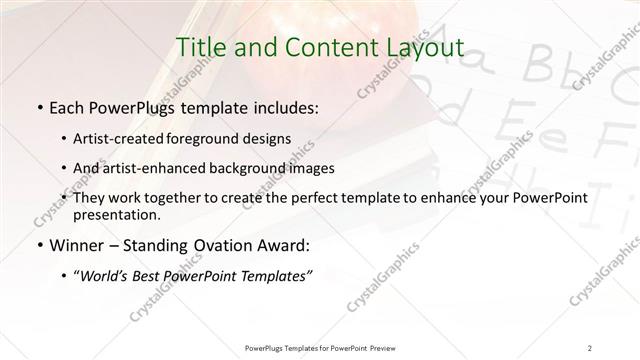 Title and Content presentation slide layout