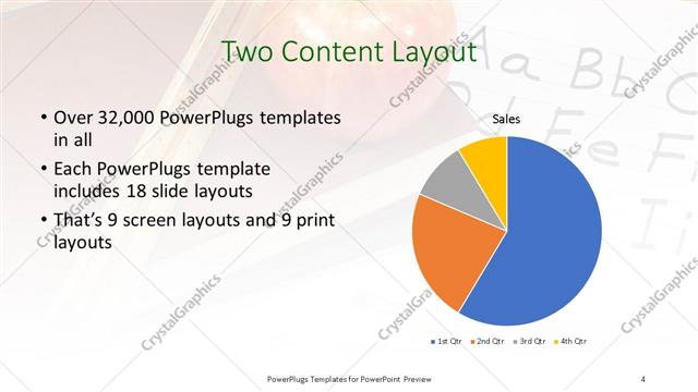 Two Content presentation slide layout
