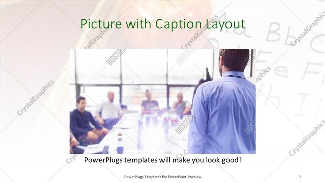 Picture with Caption presentation slide layout