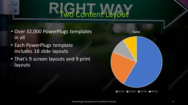 Two Content presentation slide layout