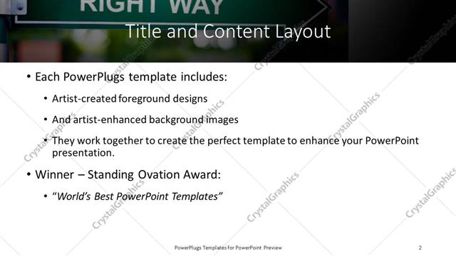 Title and Content presentation slide layout