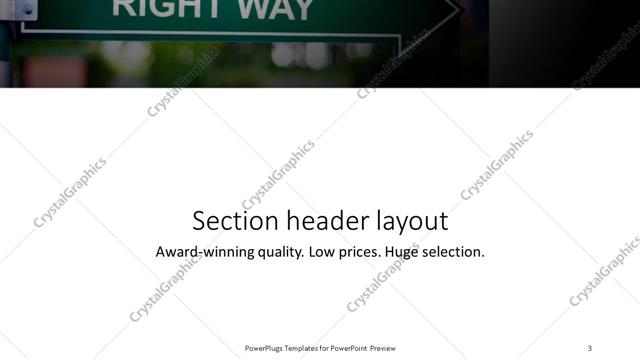 Section Header presentation slide layout