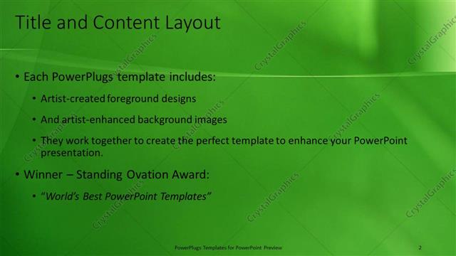 Title and Content presentation slide layout