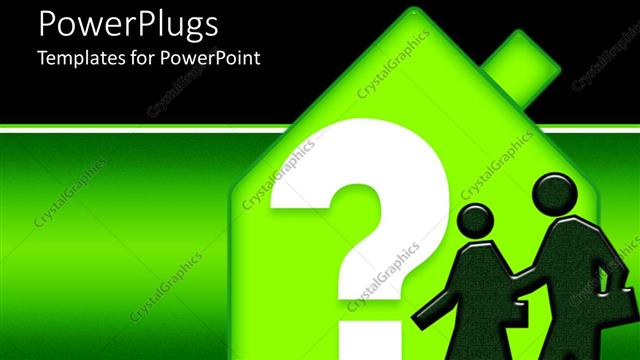  Presentation with estate - A greenish background with a house