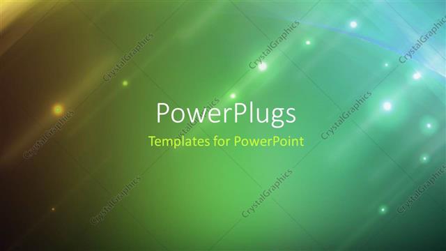  Presentation with sparkling - A greenish background with a number of sparks