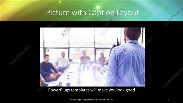 Picture with Caption presentation slide layout