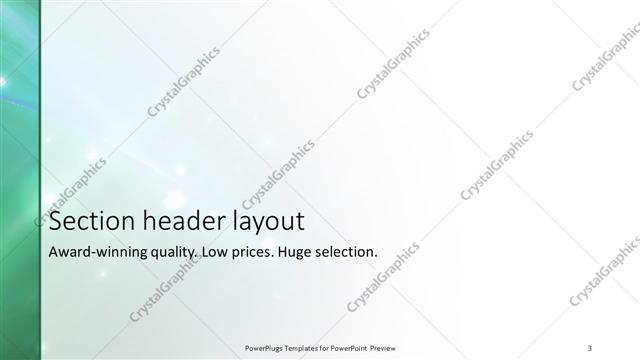 Section Header presentation slide layout