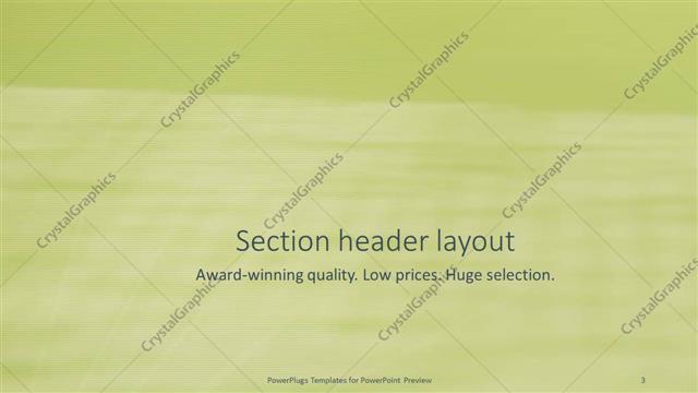 Section Header presentation slide layout