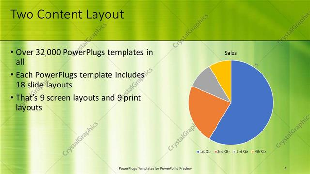 Two Content presentation slide layout