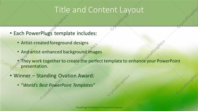 Title and Content presentation slide layout