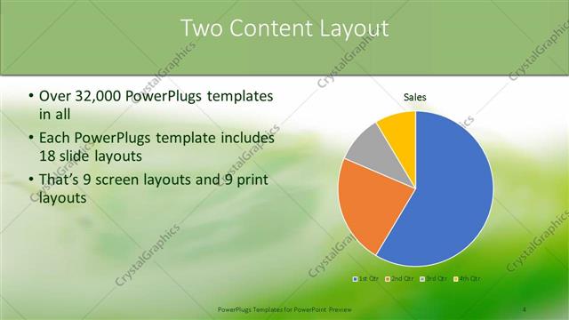 Two Content presentation slide layout