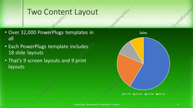 Two Content presentation slide layout