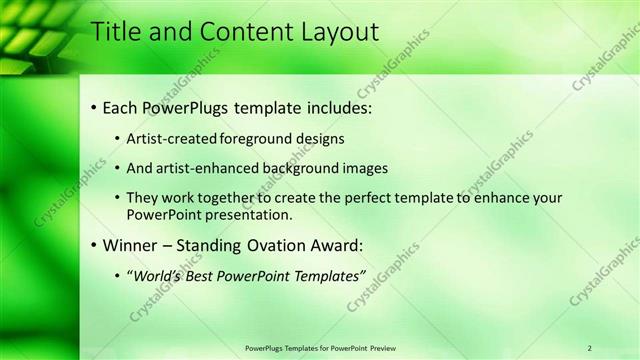 Title and Content presentation slide layout