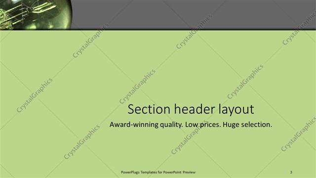 Section Header presentation slide layout