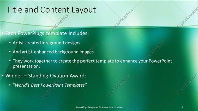 Title and Content presentation slide layout