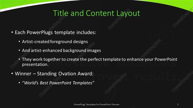Title and Content presentation slide layout