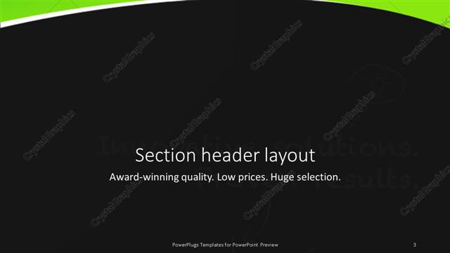 Section Header presentation slide layout