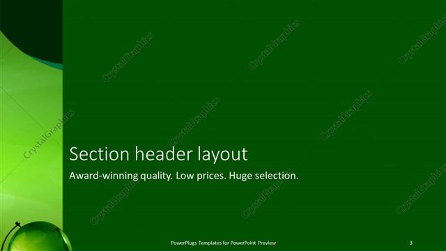 Section Header presentation slide layout