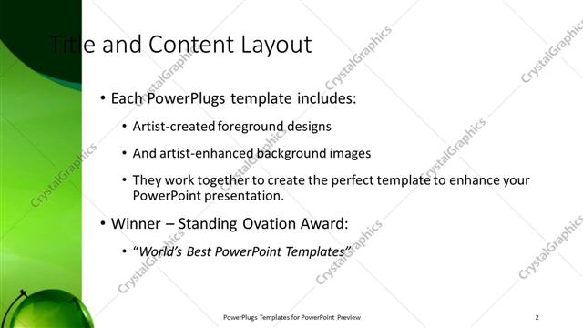 Title and Content presentation slide layout