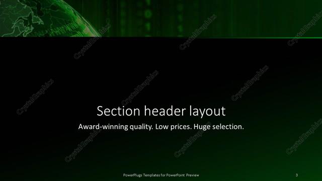 Section Header presentation slide layout