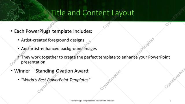 Title and Content presentation slide layout