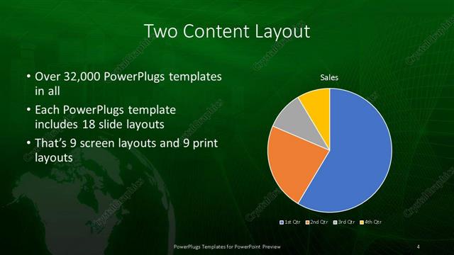 Two Content presentation slide layout
