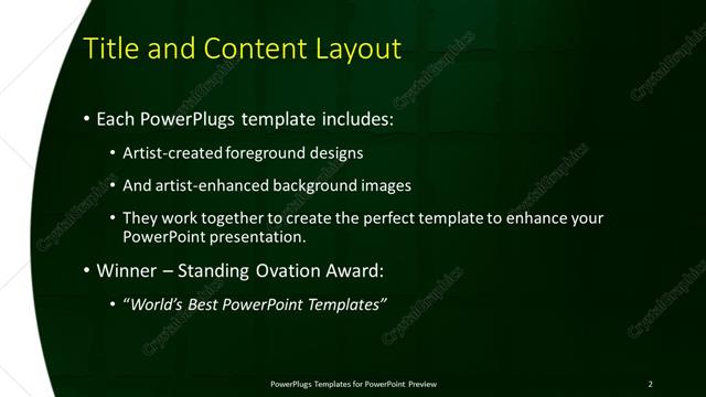 Title and Content presentation slide layout