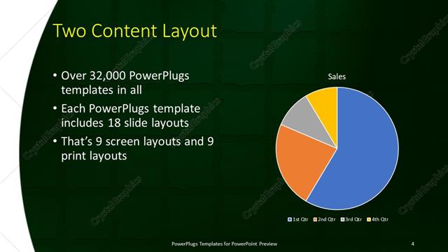 Two Content presentation slide layout